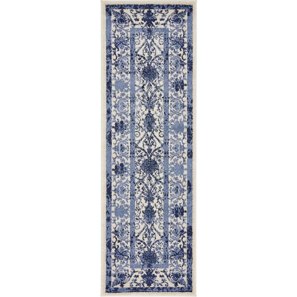 La Jolla Traditional Blue 2' 0 x 6' 0 Runner Rug price history on PriceWatchPro