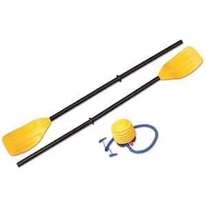 77 in. x 45 in. Hydroforce inflatable Raft. Set with Oars and Pump (6-Pack)