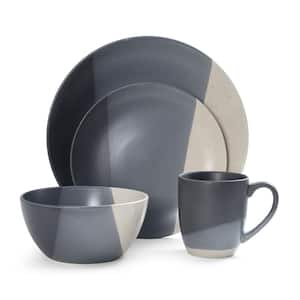 Brandi 16-Piece Contemporary Gray Stoneware Dinnerware Set (Set for 4)