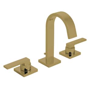 Lura 8 in. Widespread 2-Handle Bathroom Faucet with Pop-Up Drain Assembly in Brushed Bronze