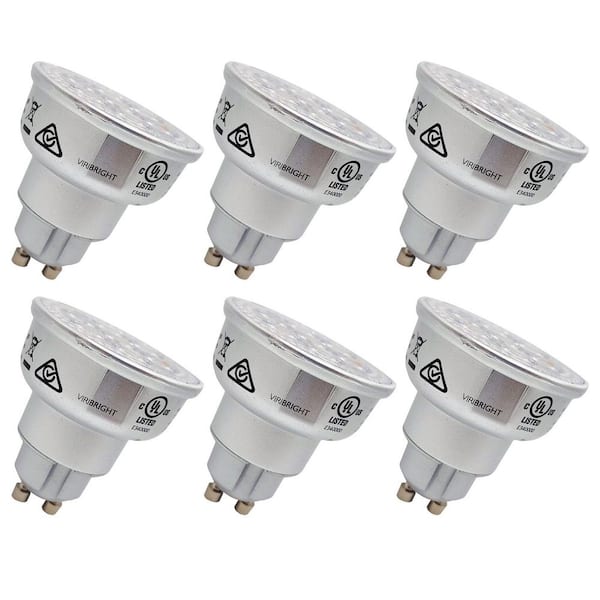 50-Watt Equivalent LED Flood Light Bulb, MR16 Shape, GU10 Base, 6000K Daylight, Dimmable (6-Pack)
