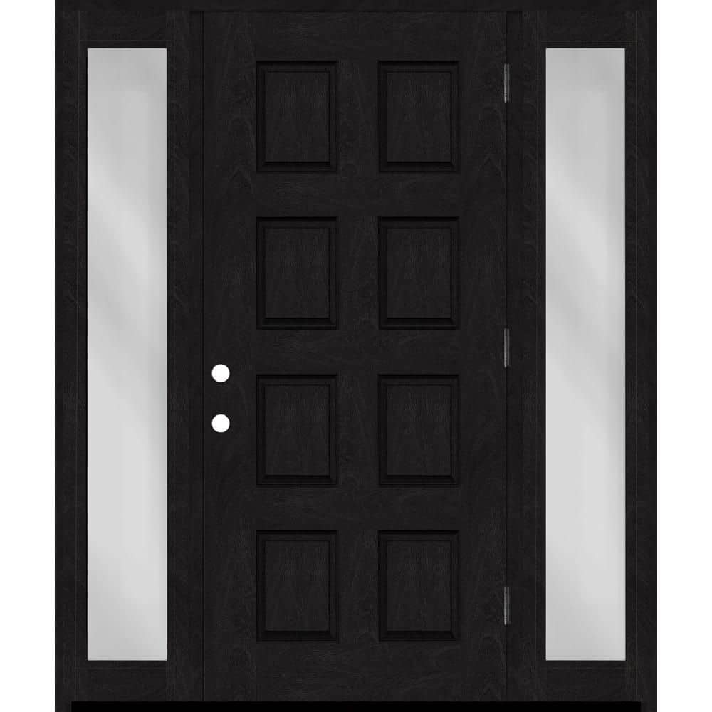 Regency 60 in. x 80 in. 8-Panel LHOS Onyx Mahogany Fiberglass Prehung Front Door w/10in. SLs w/ 4-9/16 Jamb price history on PriceWatchPro