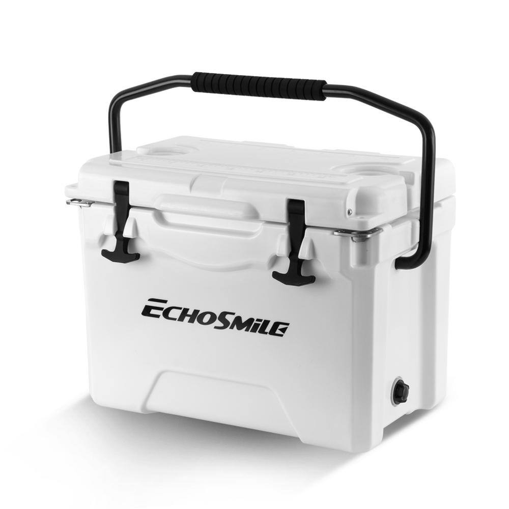 AndMakers EchoSmile 25 qt. White Rotomolded Cooler LCL024WH1-FBA - The Home  Depot