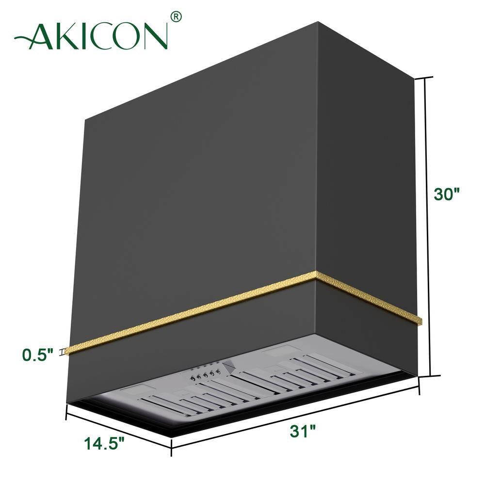 30-Inch Stainless Steel Wall-Mount Range Hood with Charcoal Filter