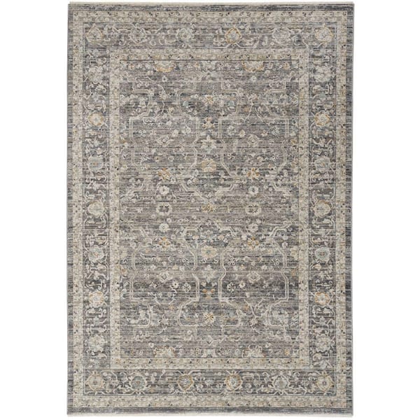 Nourison Lynx Slate Multicolor 5 ft. x 8 ft. All-over design Transitional Area Rug