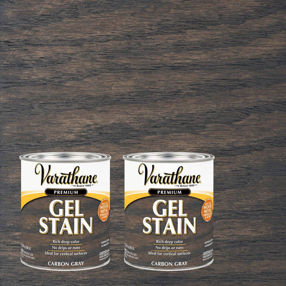 Varathane 1 qt. Carbon Gray Semi-Transparent Gel Interior Wood