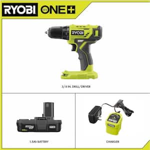 ONE+ 18V Cordless 3/8 in. Drill/Driver Kit with 1.5 Ah Battery, Charger, and Drill and Drive Kit (65-Piece)