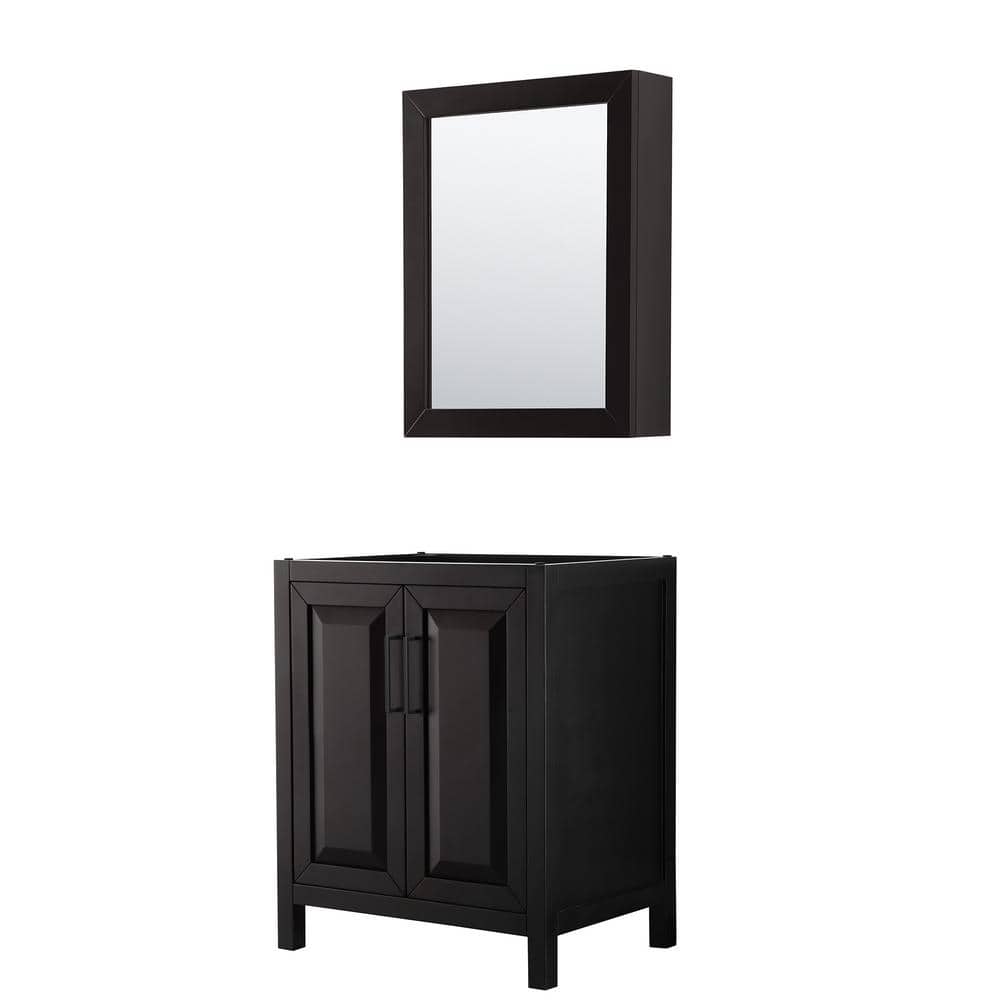 Daria Dark Espresso Single Bathroom Vanity with Medicine Cabinet