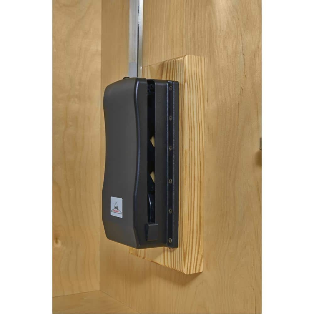 Adjustable Chrome Pull-Down Closet Rod with Telescoping Handle
