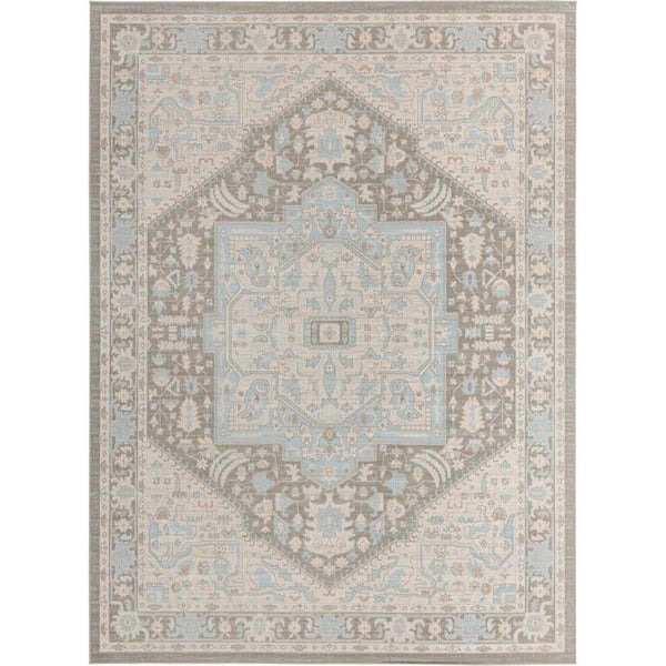 Unique Loom Cloud Gray 9 ft. 10 in. x 14 ft. 1 in. Whitney Milano Area Rug