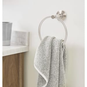Delson Wall Mounted Towel Ring in Brushed Nickel