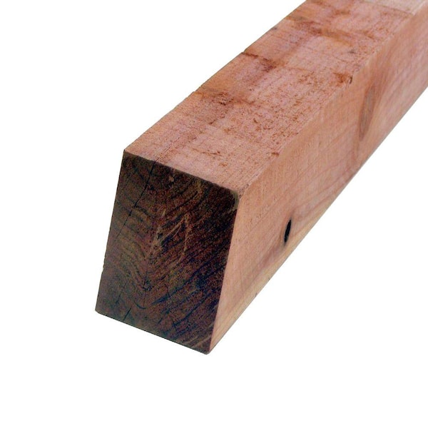 Mendocino Forest Products 3-1/2 in. x 3-1/2 in. x 10 ft. Rough Redwood Construction Heart Lumber