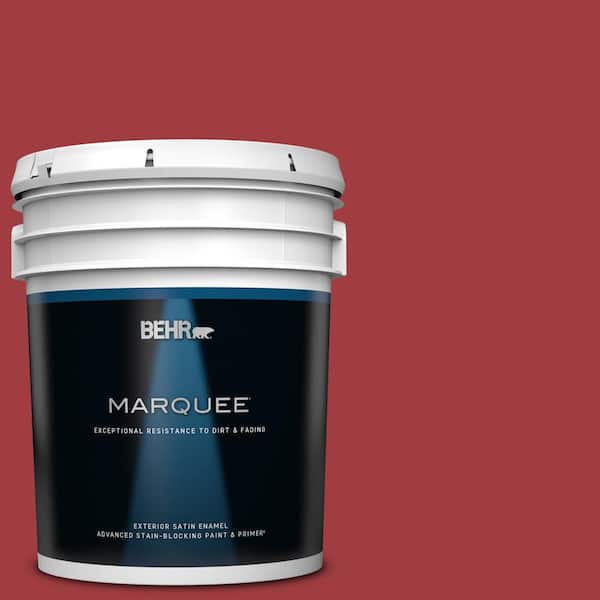 BEHR MARQUEE 5 gal. #S-G-150 Ruby Ring Satin Enamel Exterior Paint & Primer