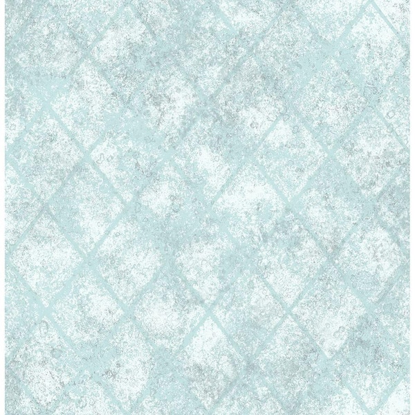 Brewster Mercury Glass Blue Distressed Metallic Paper Strippable Roll Wallpaper (Covers 56.4 sq. ft.)