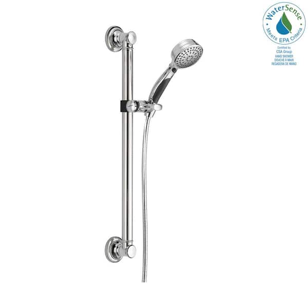 Delta Traditional Decorative ADA 9-Spray 1.75 GPM 3.75 in. Wall Mount Handheld Shower Head in Chrome