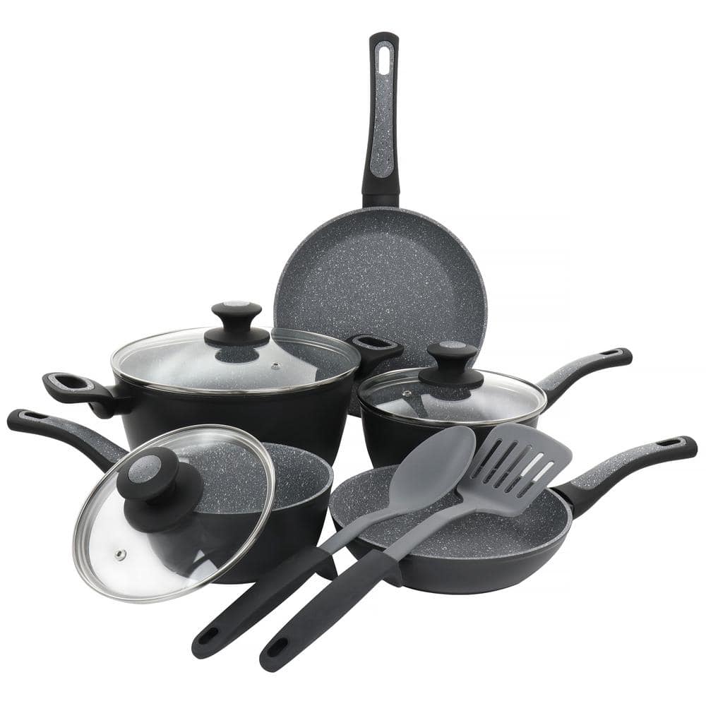5pcs/set Thick Aluminum Pot Set Multi-Purpose Pot Soup Pot Cookware Set  Non-Stick Pan