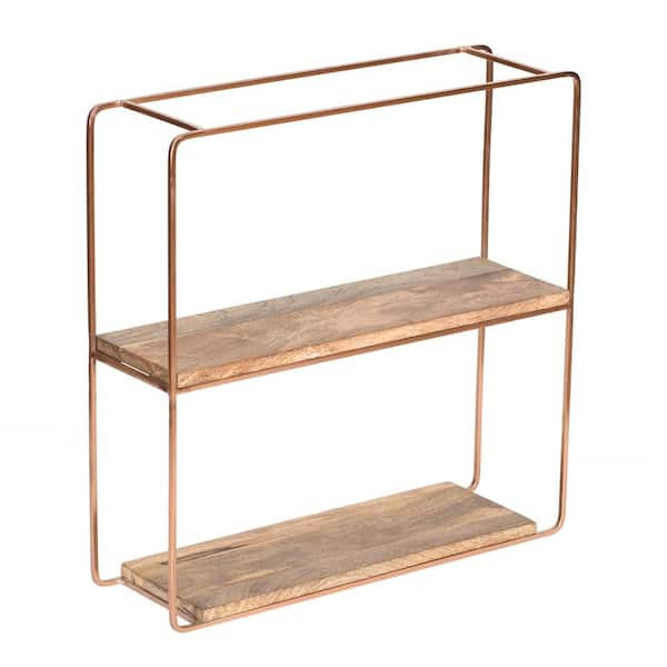Madeleine Home Flora 20 In 6 Rose Gold Iron Floating Wall Shelf Mh St 157 The Depot - Rose Gold Wall Shelf Next