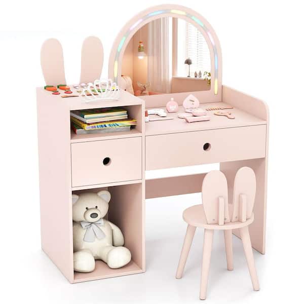 princess dress up vanity Red Box Pretend Play Light Up Princess Vanity Table