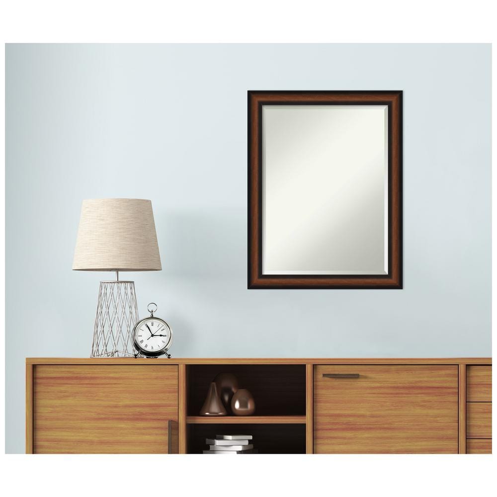 Yale Walnut Elegant Bathroom Vanity Wall Mirror 21x27