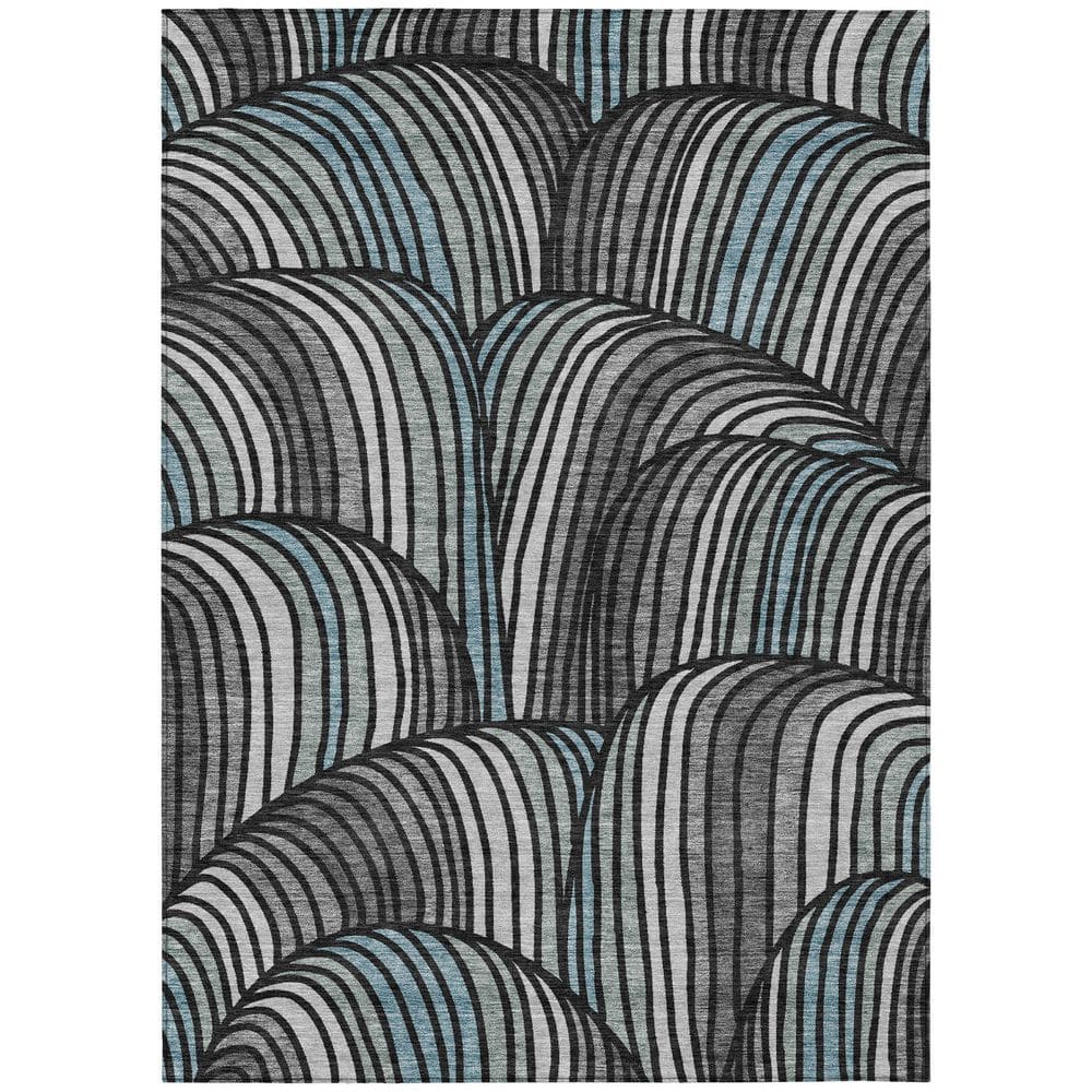 Chantille Machine Washable Indoor/Outdoor Abstract ACN2546 Black 3 ft. x 4 ft. Area Rug price history on PriceWatchPro