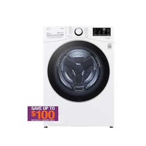 4.5 cu. ft. Large Capacity High Efficiency Stackable Smart Front Load Washer with Steam in White