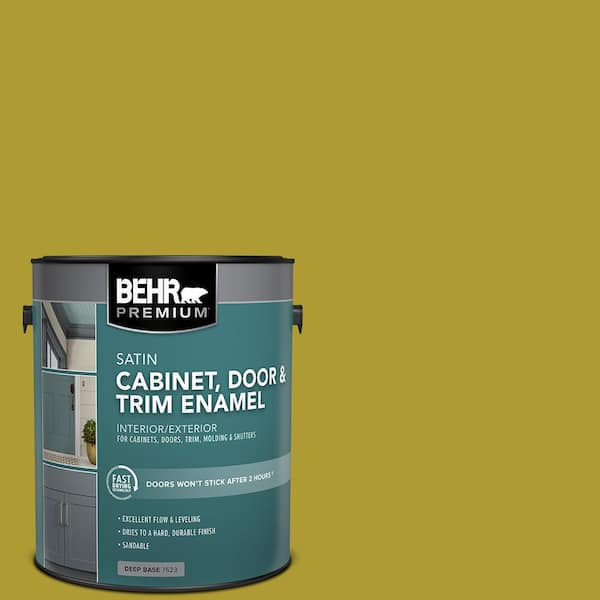 BEHR PREMIUM 1 gal. #P340-6 Green Neon Satin Enamel Interior