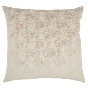 Lifestyles Beige 22 in. x 22 in. Throw Pillow