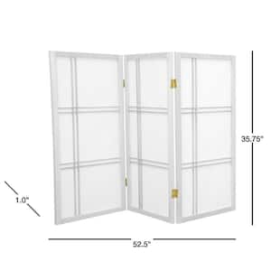 3 ft. Short Double Cross Shoji Screen - White - 3 Panels