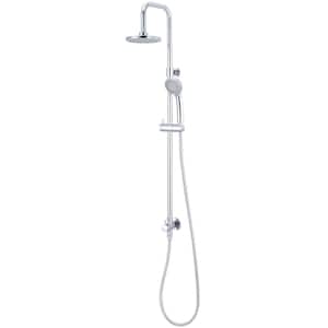 Single-Handle 1-Spray Shower Faucet Column in Polished Chrome