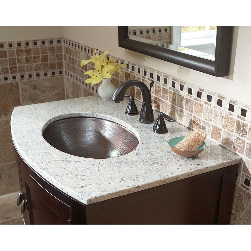 Schrodinger 19" Oval Hand-Hammered Copper Undermount Sink