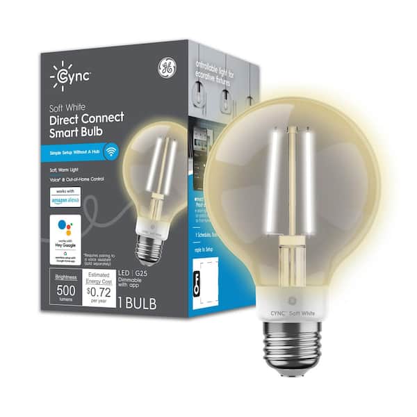 Cync 60-Watt EQ G25 Soft White Globe Smart Light Bulb