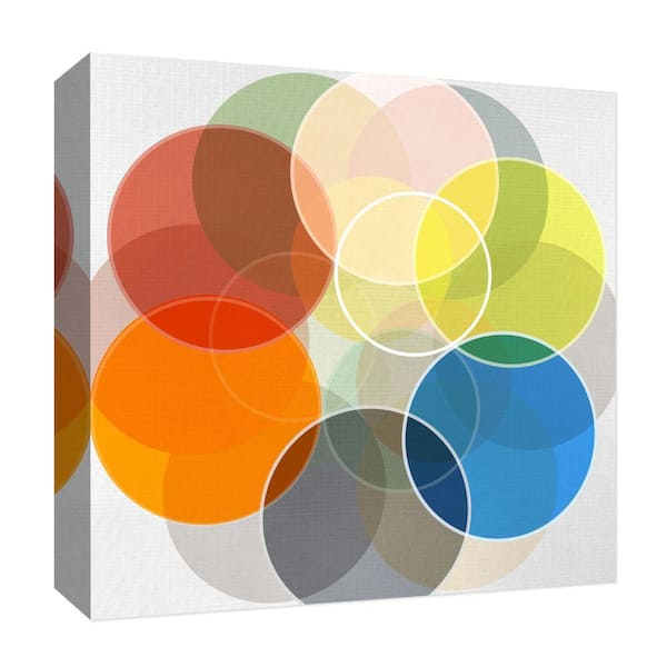 PTM Images Circle of Colors III'' Abstract Canvas Wall Art 15 in. x 15 in.