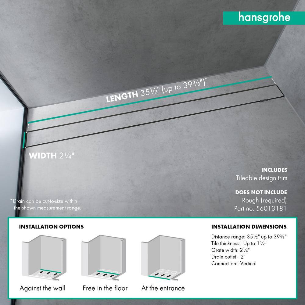 Nature Stone Stainless Steel Linear Shower Drain