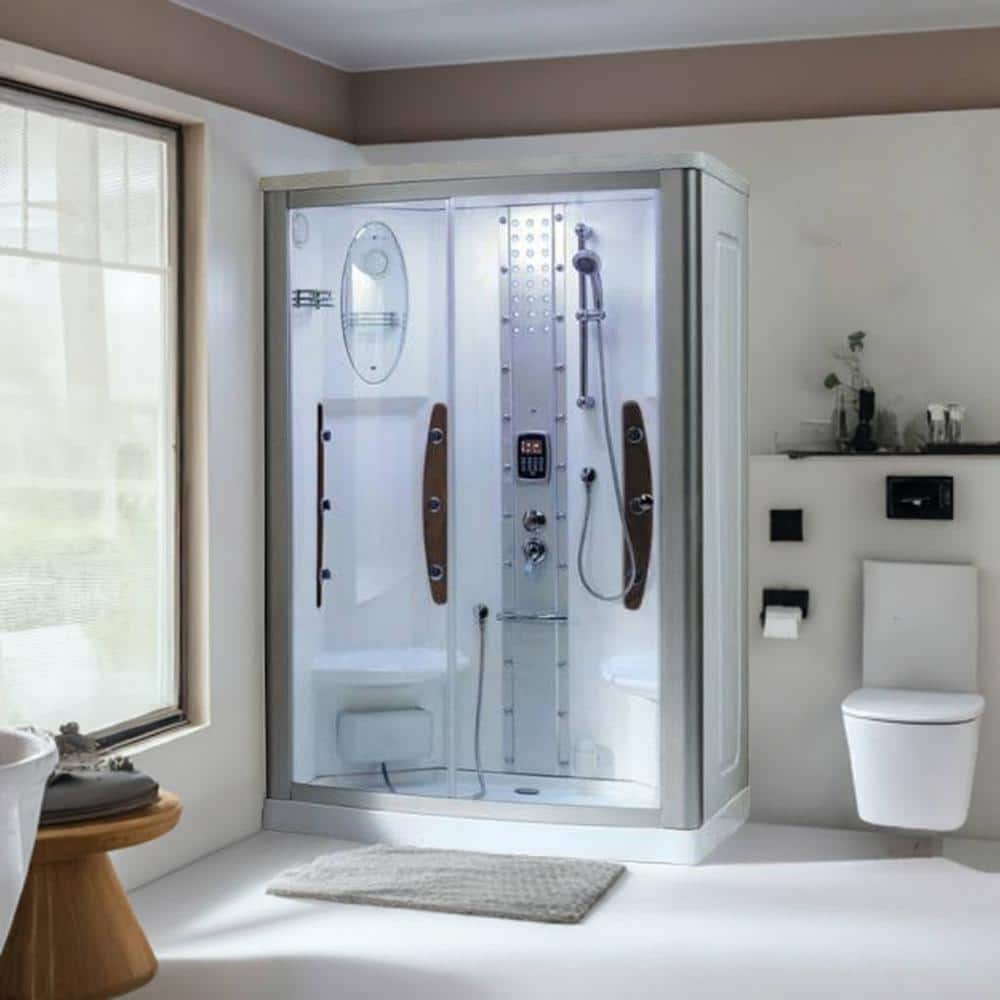 Mesa WS-803A Clear Glass Walk-In Steam Shower Kit