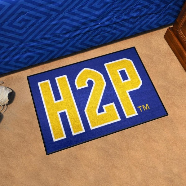 Pitt Blue 19 in. x 30 in. Starter Mat Accent Rug
