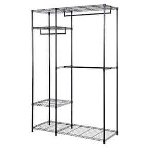 Black Iron Clothes Rack 17.72 in. W x 70.87 in. H