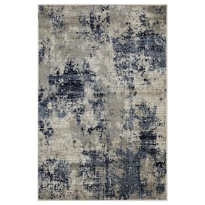 Celena Alimon Blue 5 ft. 3 in. x 7 ft. 3 in. Abstract Polypropylene Area Rug