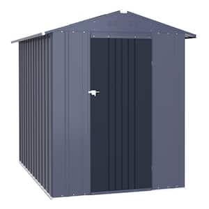 6 ft. W x 4 ft. D Outdoor Metal Storage Shed in Gray (24 sq. ft.)
