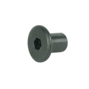 1/4 in. - 20 x 12 mm Connecting Cap Nut in Black (4-Pack)