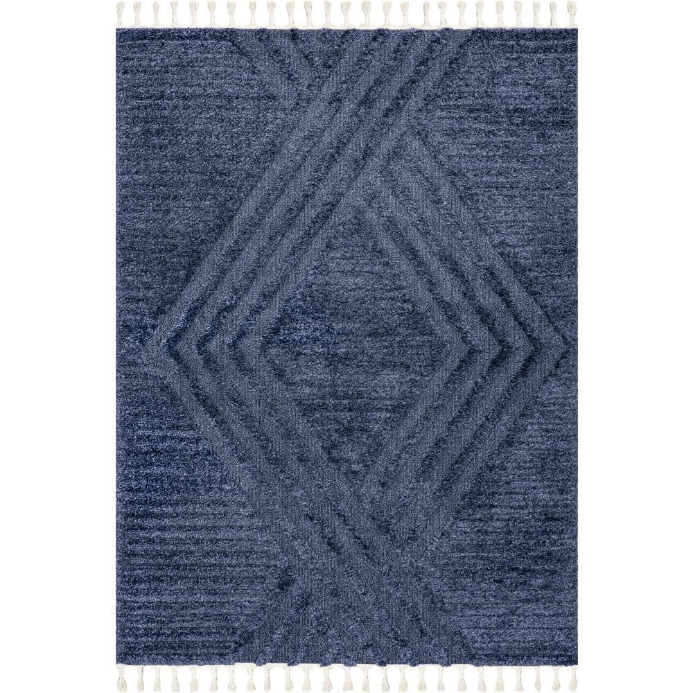 Ellie Traverse Shag Blue 3 ft. x 5 ft. Indoor Area Rug price history on PriceWatchPro