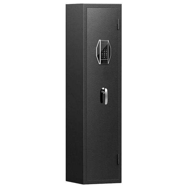11.81 in W x 11.02 in D x 54.33 in H Metal Cabinet Panty, 3-4 Gun Safe for Rifle, Pistol, Electronic Safe, Black