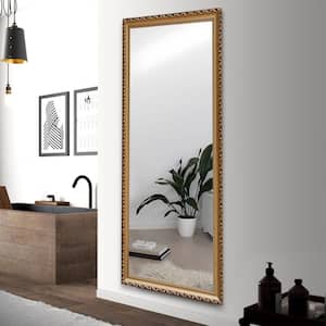 Oversized Gold Composite Adjustable Mirror Glam Classic Mirror (64 in. H X 21 in. W)