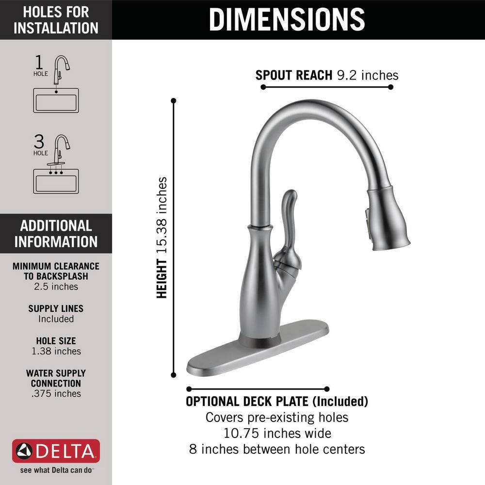 Arctic Stainless Steel Pull-Down Kitchen Faucet with Touch Control