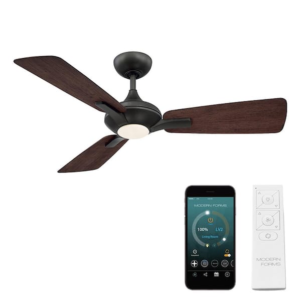 Modern Forms Mykonos 3 - 52 in. Smart Indoor/Outdoor Bronze 3-Blade Standard Ceiling Fan Soft White Integrated LED +Remote