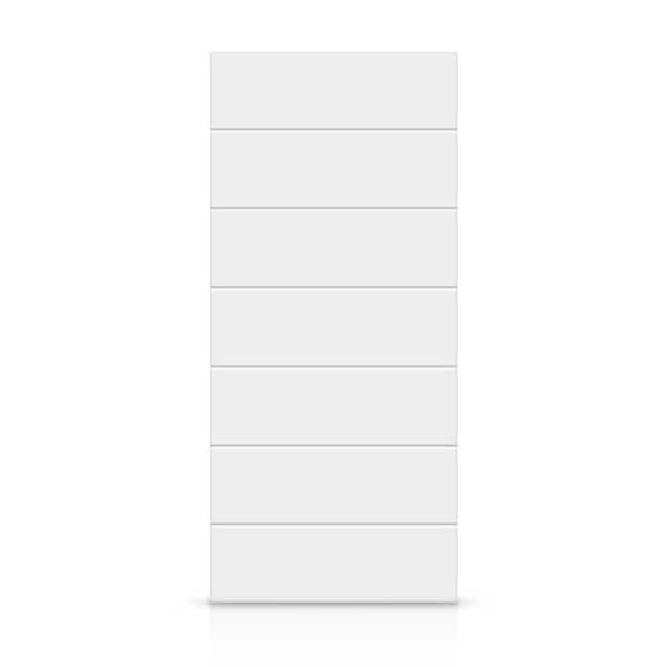 CALHOME 42 in. x 96 in. Hollow Core White Painted Composite MDF Interior Door Slab