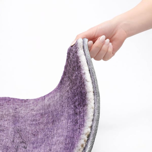 Dream Shag Premium Machine Washable Abstract ADS658 Purple 9 ft. x 12 ft. Area Rug
