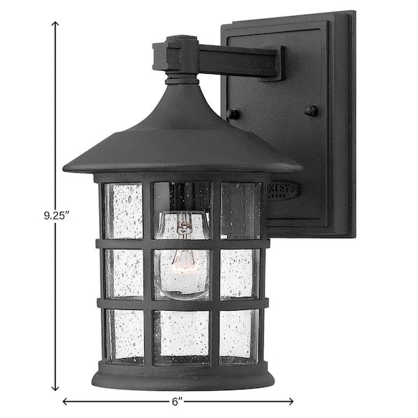HINKLEY - Hinkley Freeport Small Outdoor Wall Mount Lantern, Black