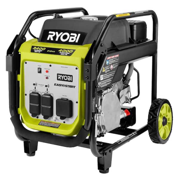4000-Watt Recoil Start Gasoline Powered Inverter Generator with CO Shutdown