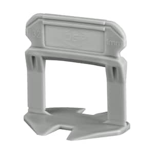 LASH XL Grey 1/32 in. Plastic Clip Tile Leveling System (100-Pack)