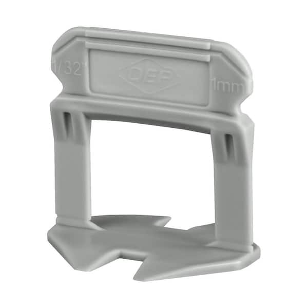 QEP LASH XL Grey 1/32 in. Plastic Clip Tile Leveling System (100-Pack)